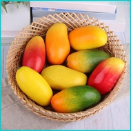 Nan 6Pieces Realistic Mangos Decors Artificial Fruit for Homes Kitchen Party Display