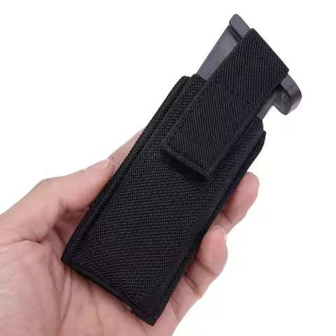 9mm Pistol Magazine Pouch Concealed Carrier Extra Single Pistol Magazine Carrier Horizontal Pouch wi