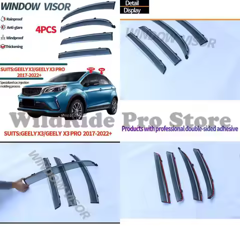 1 set For Geely GX3 Window Visors Rain Deflectors Sun Shade