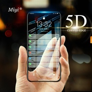 ฟิล์มกระจกนิรภัย iPhoneXSMAX แกะสลักเย็น 5D แบบเต็มหน้าจอสำหรับ Apple 678plus ฟิล์มนิรภัย XR ฟิล์มโทรศัพท์มือถือ white edge iphone11