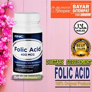 NEW!!! GNC FOLIC ACID 400 MCG DIETARY SUPPLEMENT 100 VEGETARIAN TABLETS ORIGINAL
