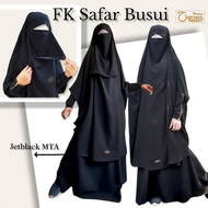 French Khimar Set BUSUI SAFAR JETBLACK | Gamis Jetblack