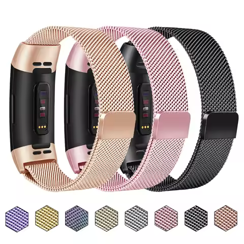 Metal Magnetic Strap For Fitbit Charge 2/Charge 3/Charge 4/Charge 3 SE Band Bracelet Watchband For F