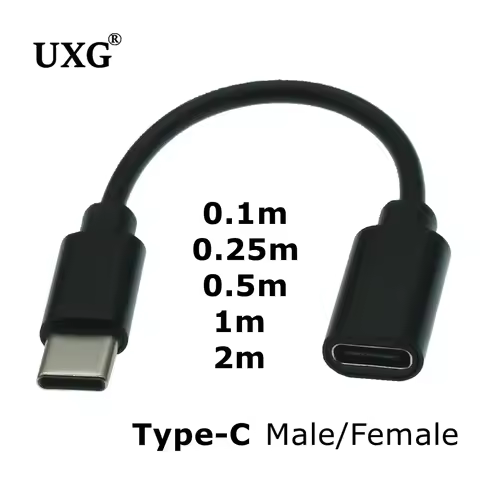 Usb C Type-c Extension Cord Type-c Male to Female Extension Short Cable 0.1m 0.25m 1m 2m Fast Date C
