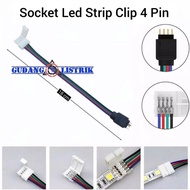 Socket Cable Connector Led Strip Clip Connector 3528 5050 4 Pin RGB Jack