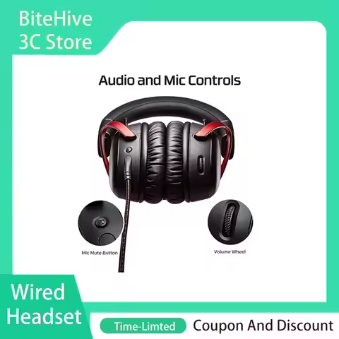 HyperX Cloud 3/III Wired Gaming Headset DTS Memory Foam USB-A USB-C Durable Frame Ultra-Clear 10mm L