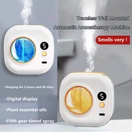 Smart Aromatherapy Machine Automatic Aroma Diffuser Essential Oil Air Humidifier Perfume Air Freshener Spray Toilet Fragrance Deodorant Room Hotel Rechargeable Wall mounted Diffuse
