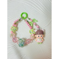 Buer chinese vuuyoo figure key chain phone chain phone charm natural crystal