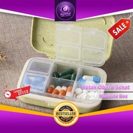 HIJAU Spot8Cheap 6-Section Airtight Medicine Box Vitamin Pill Medicine Box A022 Green Plastic - GREE