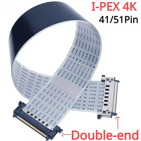 41Pin 51Pin I-PEX 4K LVDS High-Definition LCD Ribbon Cable AWM 20861 20706 105C 60V VW-1 V-by One 41