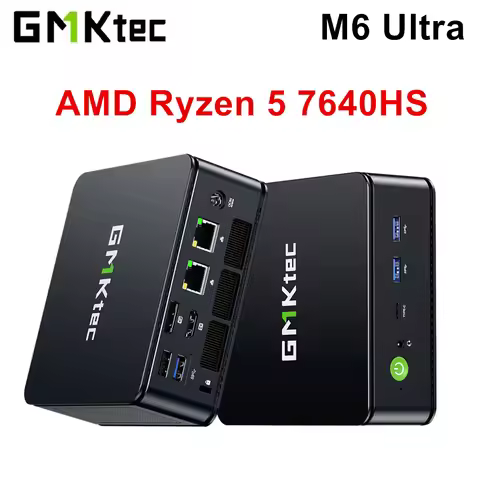 GMKtec Nucbox Gaming Mini PC M6 Ultra AMD Ryzen 5 7640HS USB4 2*DDR5 2*PCIE SSD 2*2.5G NUC Desktop C