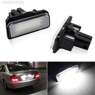 LOOKSHOW 1PC Car Canbus LED License Number Plate Light Assembly Replacement For Mercedes Benz C-Clas