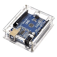 online Arduino ATmega328P CH340G UNO R3 Board + USB Cable +Acrylic Box Case Kit