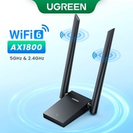 UGREEN AX1800 WiFi Adapter WiFi6 Dual Antenna USB3.0 5G&2.4G Dual-band USB WiFi for PC Laptop Wifi A