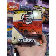 Hot Wheels Premium Ferrari 250 GT0 White Vintage Racing Rubber Tires