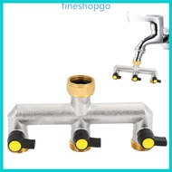 Fine 3 4 Inch Tap Splitter 3 Way Hose Connector Hose Tap Splitter Connection with 3 Individual Valve