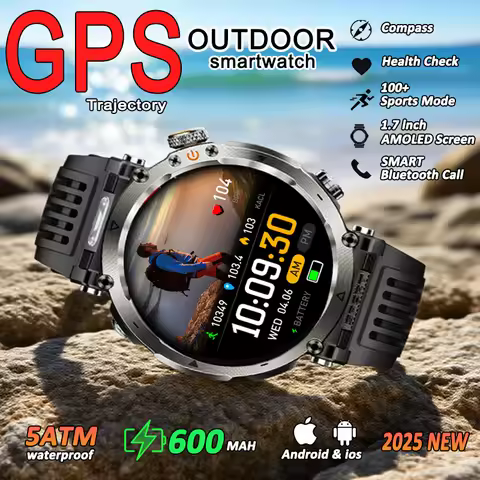 T-REX3 2026 Outdoor Smart Watch 1.7'' AMOLED Screen 600mAh Large Battery 3ATM Waterproof with Compas