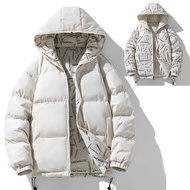 เสื้อแจ๊คเก็ตกันหนาวบุรุษโค้ทสองด้านกันลมหนาให้ความอบอุ่นเสื้อโค้ทผ้าฝ้ายโอเวอร์ไซส์8XL 6XL 7XL กันน