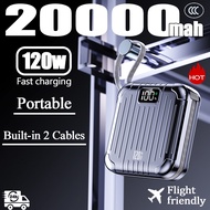 [SG Stock]20000mah power bank fast charging ccc power bank mini portable charger built in cable