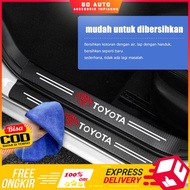 GO AUTO Car Door Protector 3D Door Sill Plate Guard Toyota Car Step Car Sill Plate Carbon Sticker Lo