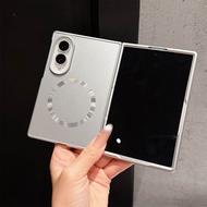 Luxury Metallic Paint Magnetic for Magsafe Case For Samsung Galaxy Z Fold 8 Ultra 7 6 Fold8 Wide Lig