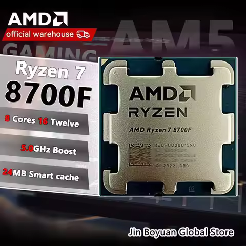 AMD Ryzen 7 8700F New R7 8700F 8 Cores 16 Threads 5GHz Desktop computer processor with AM5 Socket CP