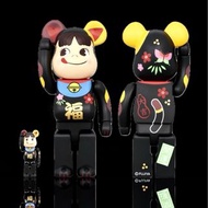 Bearbrick 招財貓 牛奶妹 福 黑 100% & 400%