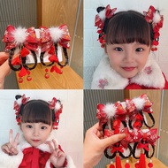 CNY Hair Clip for Baby Girl Red China Hair Accessories New Year Bowknot Hairclips