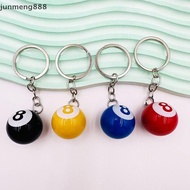 junmeng888 Fashion Creative Billiard Pool Keychain Table Ball Key Ring Lucky Black No.8 Key Chain 25