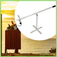 [IniyexaMY] Manual Trash Compactor Tool Household Long Handle Wheel Bins Hand Tool Waste Bin