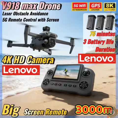 Lenovo V918 Max Drone GPS Laser Obstacle Avoidance 4K Professional Camera FPV 3000M RC Quadcopter wi