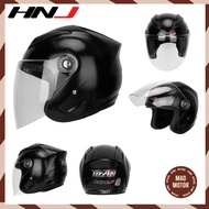 HNJ Half face Motorcycle Helmet Transparent lens Visor Helmet A4-003-C