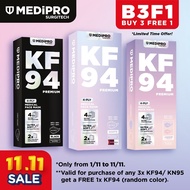 [BUY 3 FREE 1!] MEDIPRO PREMIUM KF94 Korea Adult Earloop, ULTRA SOFT BLACK/ WHITE/ PEACHLAVENDER/ KN95 WHITE 10S/BOX