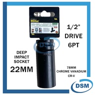 MATA MOLLAR Long Socket Bit 22 mm Impact Wrench Deep Socket 1/2" Shock CIW