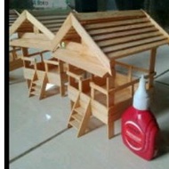 Saung gazebo house made from ice cream sticks, miniature handicrafts, Ministry of Health