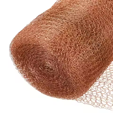 Copper Mesh Blocker Stopper Mesh Filter Screen Net Copper Woven Wire Fill Fabric Mesh 100-600cm L x 