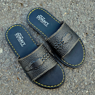 Dép quai ngang nam da bò thật 100% hiệu NDK in vân cá sấu nổi bật thời trang D.CSDN