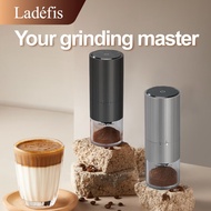 LADEFIS 法国 咖啡磨豆机 便携电动咖啡豆研磨机 触控屏磨豆机 USB充电 银色款