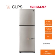 Sharp 2 Door Inverter 380L Fridge Peti Sejuk Peti Ais SJ3822 2 Pintu