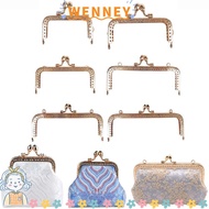 WEY Purse Clasp Frame, Vintage Metal Purse Frame Kiss Clasp, Mini Bag Hardware Purse Frame DIY Craft