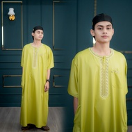 Men's Short-Sleeved Round Neck Top Embroidered The Polishing Spun Fabric Is Even More Shiny. Practic