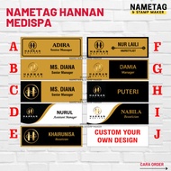 NAME TAG EPOXY ACRYLIC HANNAN MEDISPA (75x25MM)