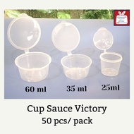 60ml Sauce Cup 60ml Sauce Container/ 60ml Sambal Cup/. CONTENTS 50 PCS