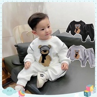 Winter BEAR LONG SLEEVE SET IN THICK CHINESE FOAM Flannel FOR BABY 8-18KG