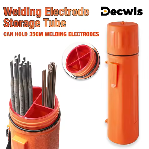 Welding Rod Storage Tube Electrode Rod Storage Tools Holds 35cm Electrodes, Removable Internal Divid