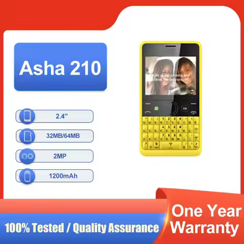 Original Unlocked Asha 210 Dual SIM 64MB ROM 32MB RAM 2.4" Bluetooth MP3/MP4 Fast Shipping Mobile Ph