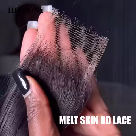 HiEbony Hair Straight 2x6 Real HD Lace Closure Only Real HD Lace Closure 100% Human Hair Melt Skin 2