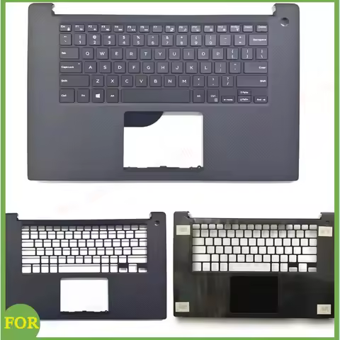 New For Dell XPS 15 9570 7590 Precision 5530 5540 Upper Case Palmrest Keyboard