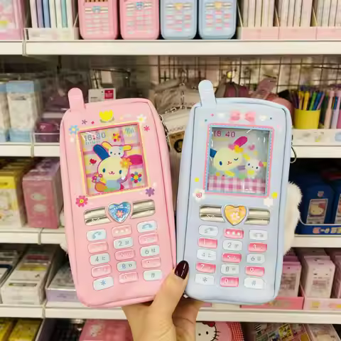 Japanese Style Cute Usahana Creative Mobile Phone Design Pencil Case Student Multi Functional Storag