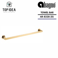 Abagno 700mm Single Towel Bar AR-8328-ZG | Premium Brass Towel Bar | Modern Brass Towel Bar